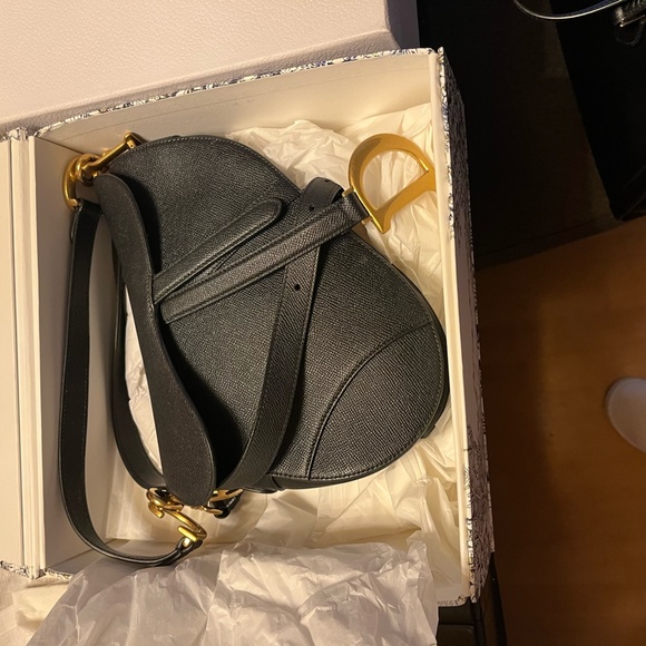 DIOR BLACK SADDLE BAG - Picture 6 of 13